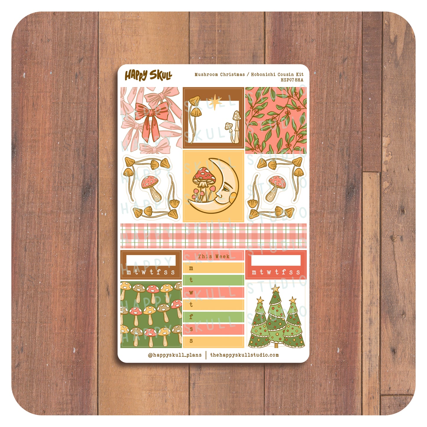 HS078 Hobonichi Cousin Kit-Mushroom Christmas