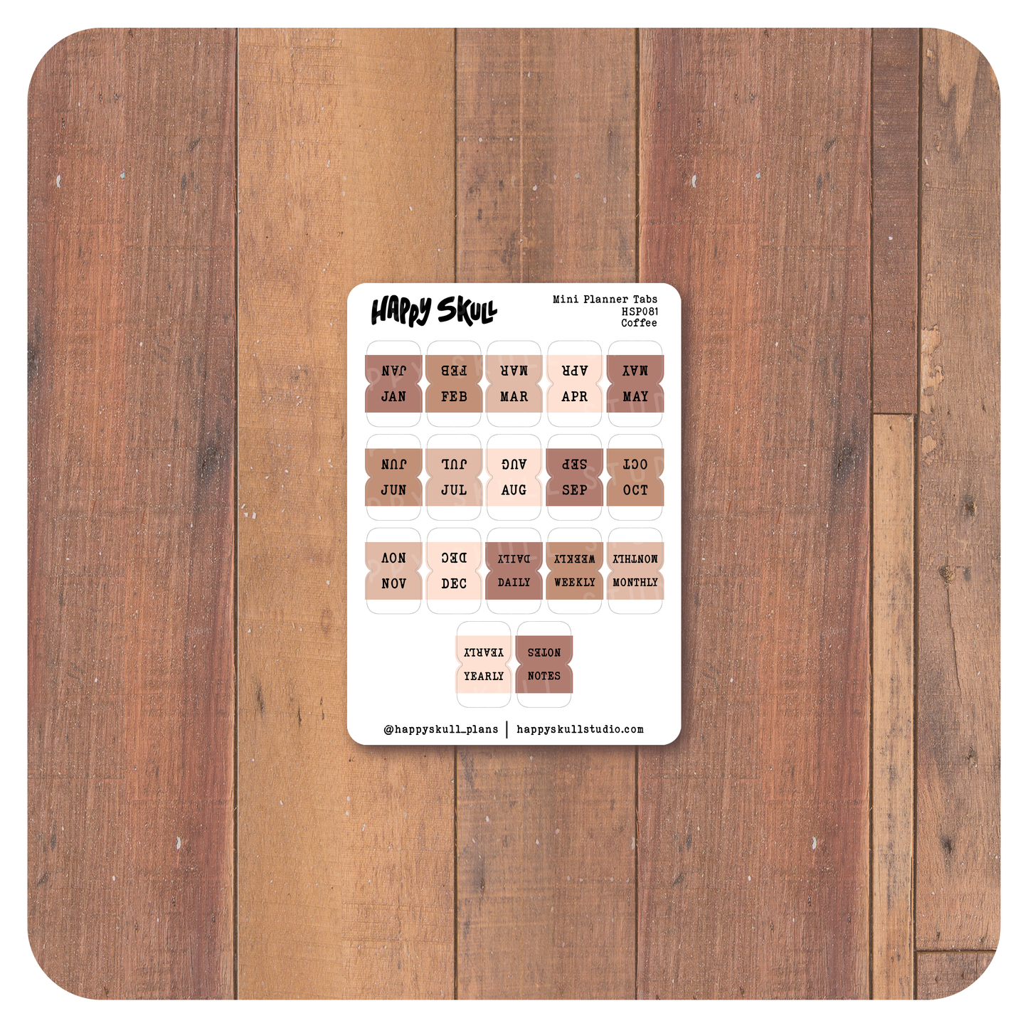 HSP081 Mini Planner Tabs