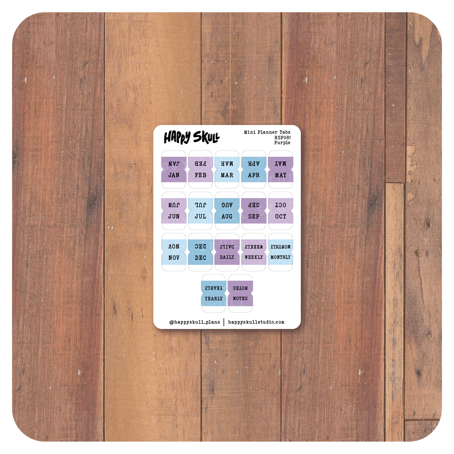 HSP081 Mini Planner Tabs