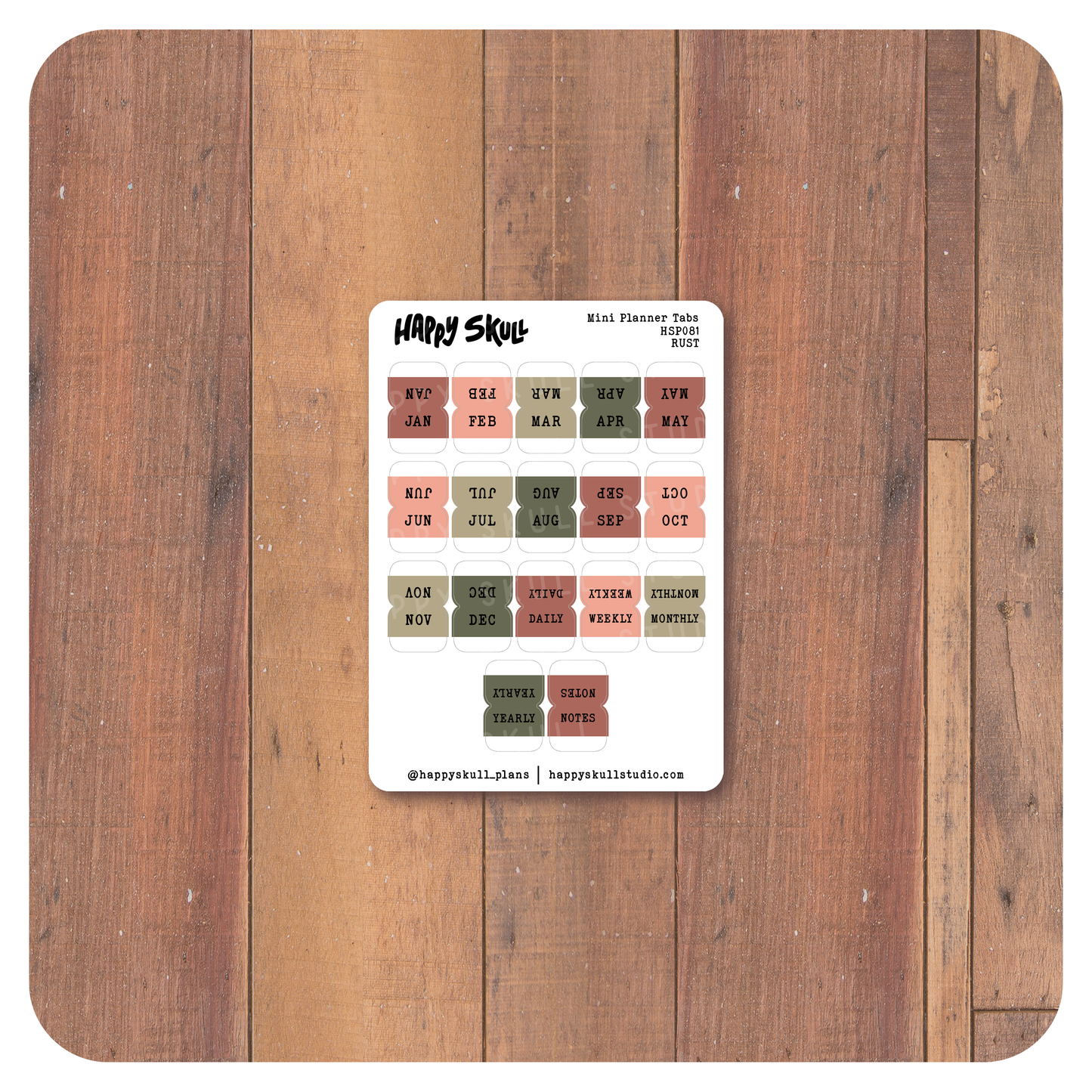 HSP081 Mini Planner Tabs