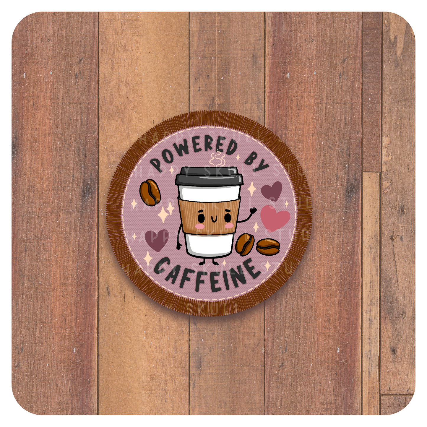 Powered by Caffeine - Handmade Sticker