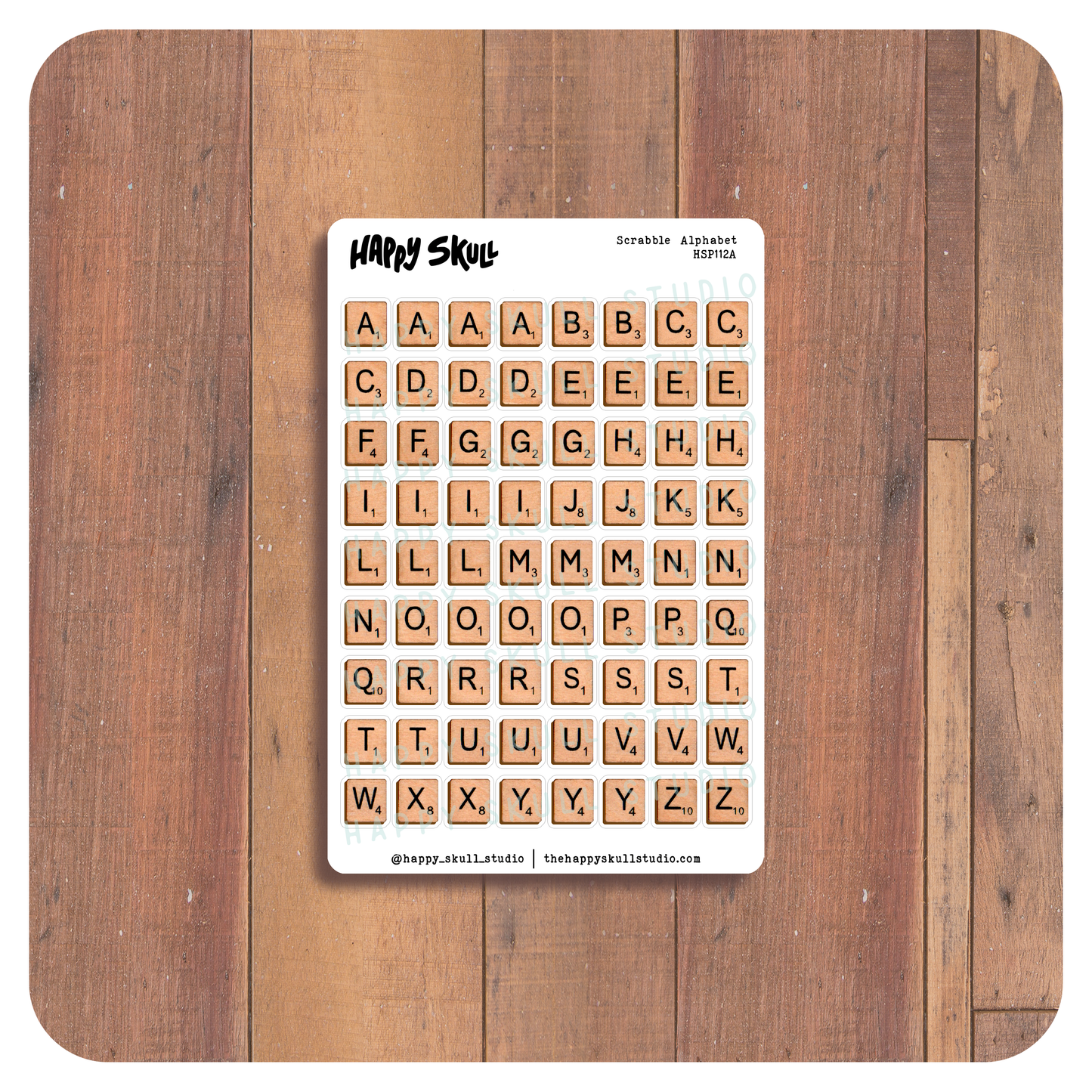 HSP112 Scrabble Alphabet