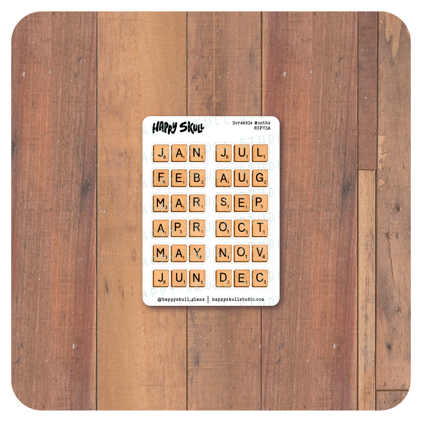HSP113 Scrabble Months