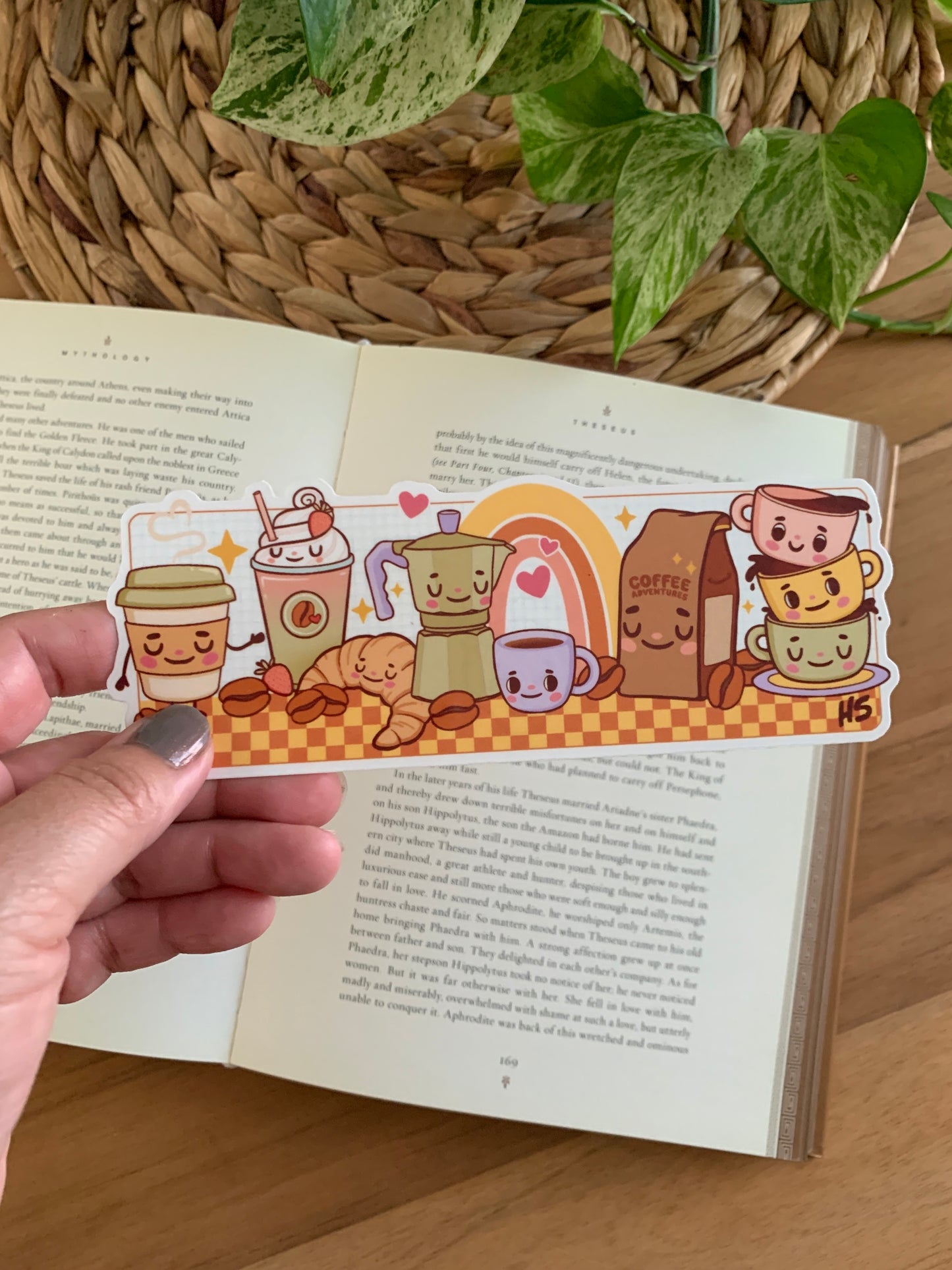 Coffee Adventures Die Cut Bookmark