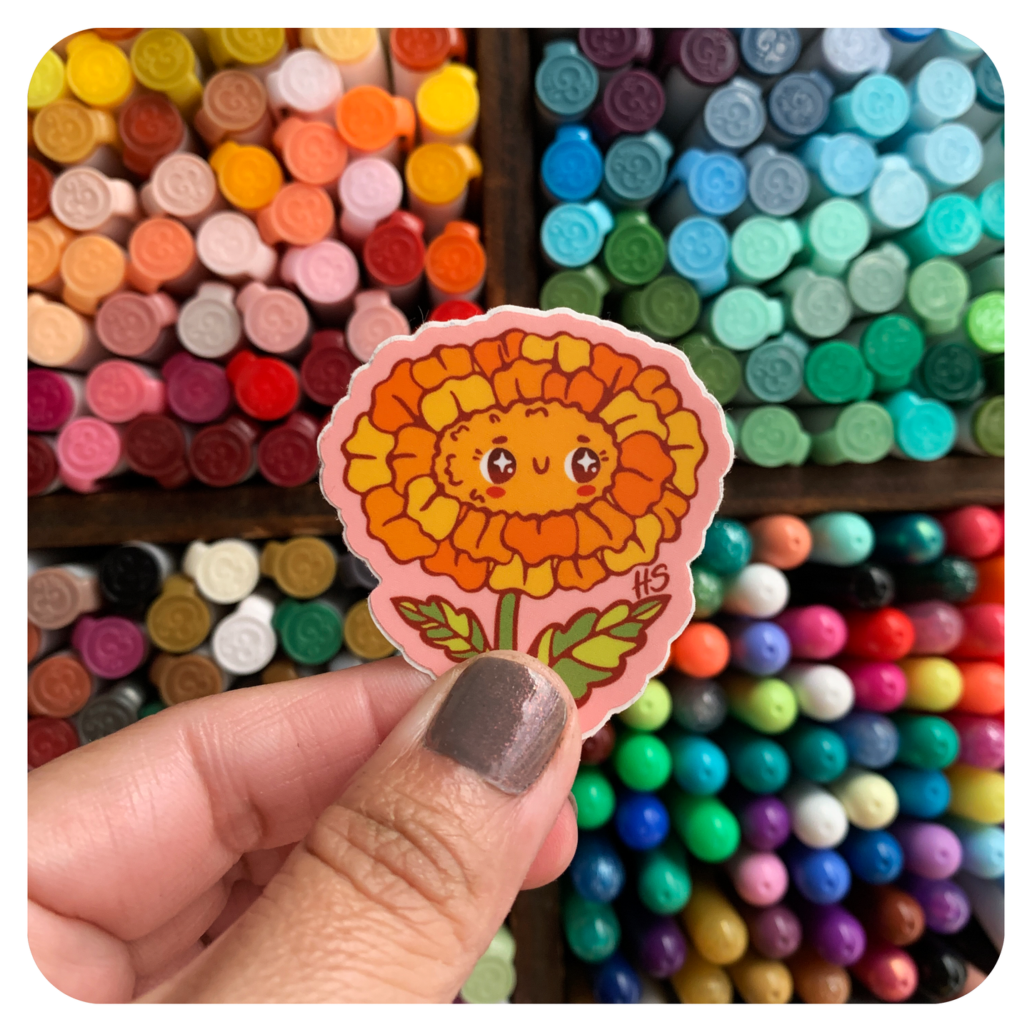 Marigold - Mini Vinyl Sticker