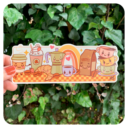 Coffee Adventures Die Cut Bookmark