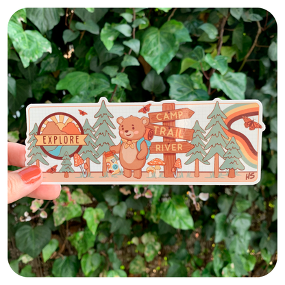 Take a Hike Die Cut Bookmark