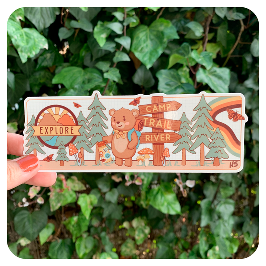 Take a Hike Die Cut Bookmark