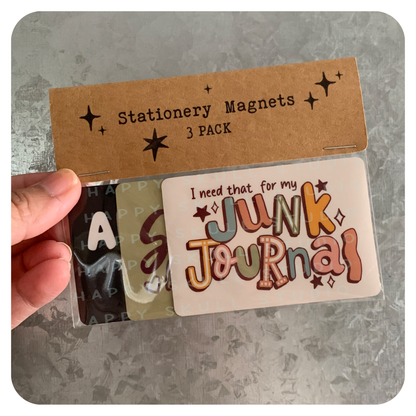 Stationery Magnets - 3 pack