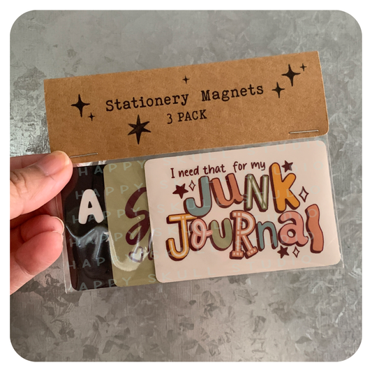 Stationery Magnets - 3 pack