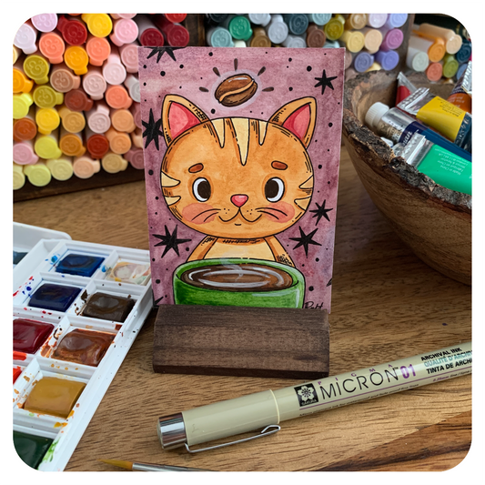 Catpuccino ACEO