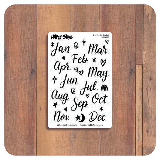 HSE002 Months in Script