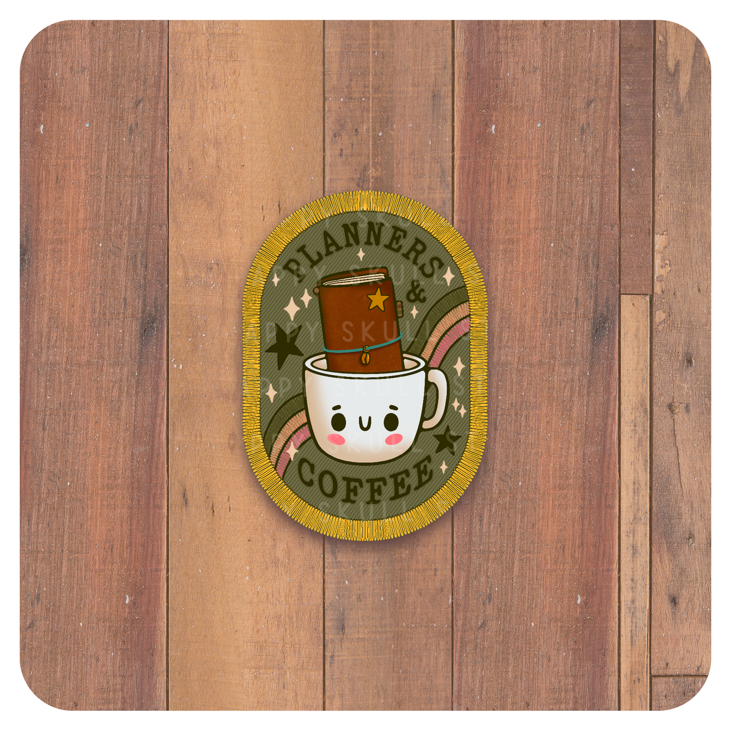 Planners & Coffee - Handmade Sticker