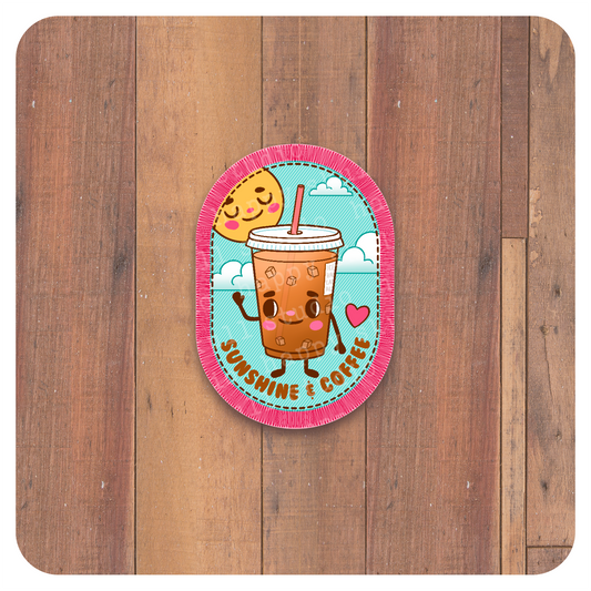 Sunshine & Coffee - Handmade Sticker