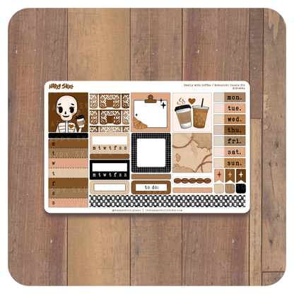 HS048 Hobonichi Cousin Kit-Skelly Coffee