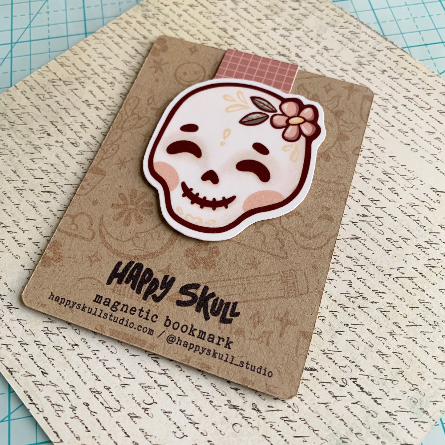 Happy Skull - Magnetic Bookmark