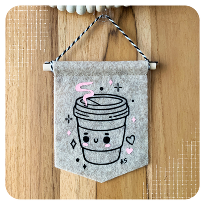 Coffee-Mini Felt Flag