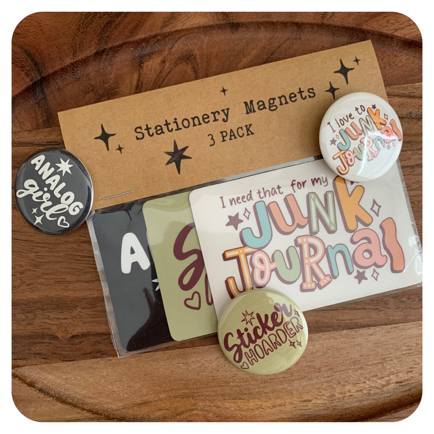 Stationery Magnets - 3 pack